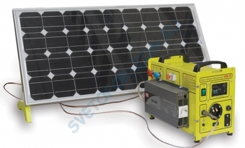 AGM  300 Солнечный генератор с АКБ и инвертором с солнечной батареей и кронштейном 