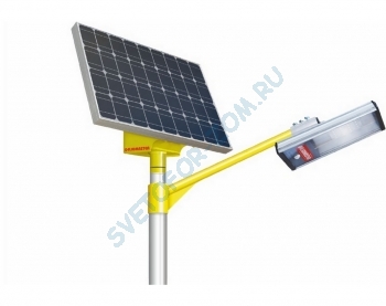 SGM светильник 40 вт (GM-300/150 SILVER + GSS-40/12 с датчиком) Светодиодный светильник с солнечной батареей