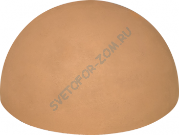 Полусфера из цветного бетона (оранжевая) d500х240 мм