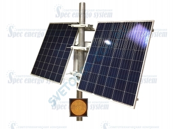 Светофор солнечный автономный на солнечных батареях LSE 600/300, автономный светофор Т 7