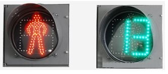Модуль секции пешеходного светофора СПЗ-В-300 - ?300 мм (с отсчетом разрешаюшего сигнала без анимации)