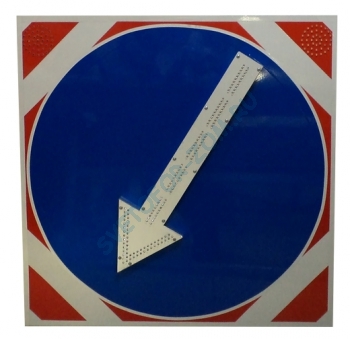 Знак светодиодный (4.2.1-4.2.2) 1000х1000мм 2 стробоскопа (поворотная стрелка)