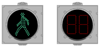 Секция пешеходного светофора с отсчетом времени