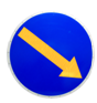 Светодиодный знак "Объезд препятствий" -ТОП-12/75-d1500 (d 1500 мм, без маячков)