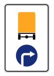 Знак 4.8.2 " Направление движения транспортных средств с опасными грузами"