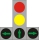 Светофор светодиодный транспортный Т1.пл1 (Д=200 мм) + 2 доп. секции (стрелка вправо и стрелка влево) с экраном